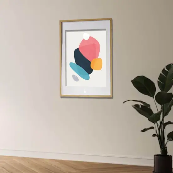 Oak Effect Frame with Mount, 24x36" &ndash; Horizontal/Vertical, No-Nail Hanging! {3}