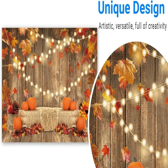 7x5FT Fall Pumpkin Photography Backdrop {2}