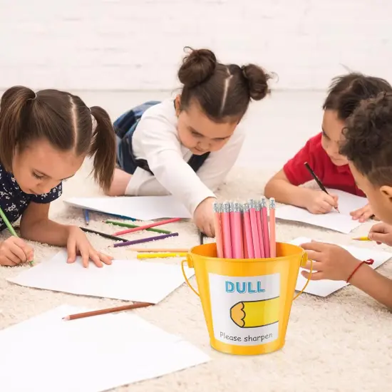 Metal Buckets with Handle Eraser Pencil Buckets {4}