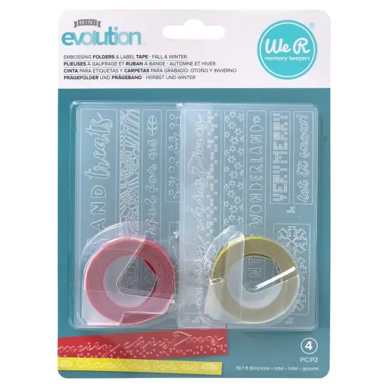 We R Mini Evolution Label Embossing Folder-Fall & Winter {1}