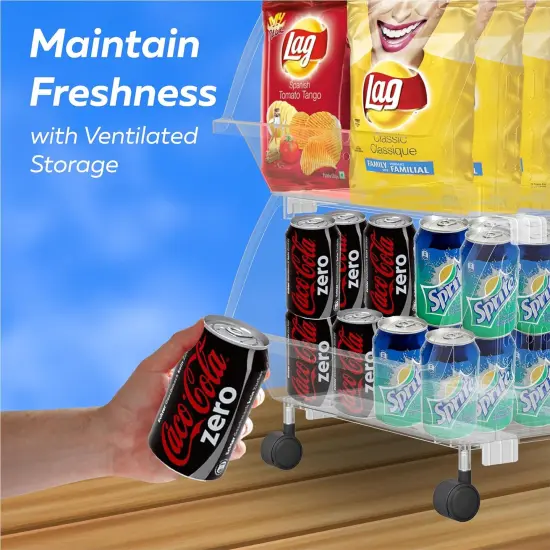 Plastic Stackable Storage Bins Clear - 4 Pack {4}