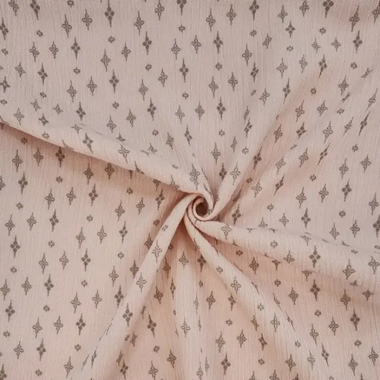 1 Yard Vanilla & Taupe Rayon Crinkle Apparel Fabric Lightweight and Smooth, 50/52" Width Vanilla Taupe {2}