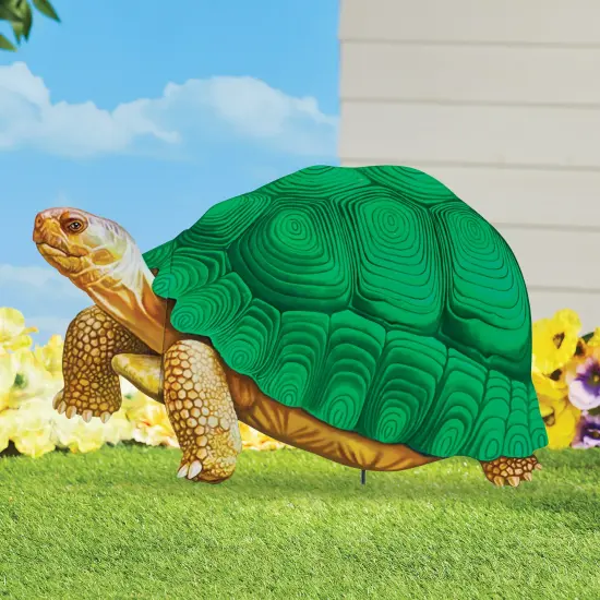 Collections Etc Realistic Tortoise Outdoor Garden Stake {1}