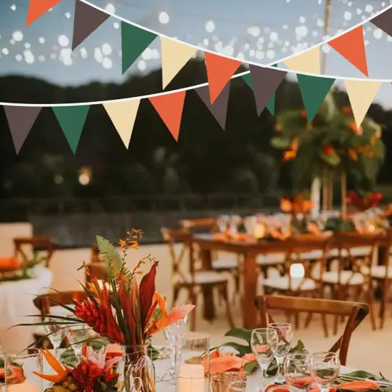 32Ft Orange Green Brown Party Decorations {4}