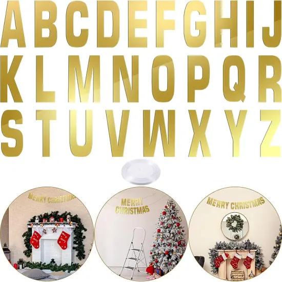 78 Pcs Make Your Own Banner Kits Large Size 6 Inch DIY Glitter Letter Pack {4}