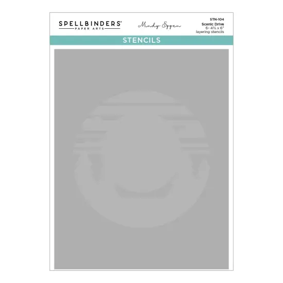 Spellbinders Stencil By Mindy Eggen-Scenic Drive, Classic Road Legends {1}