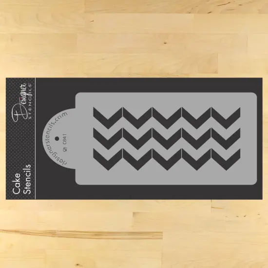 Wide Chevron Cake Stencil | C841 by Designer Stencils | Cake Decorating Tools | {1}