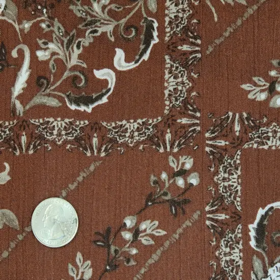 1 Yard Rust Rayon Crinkle Crepon Apparel Fabric, 50/52&rdquo; Wide {3}