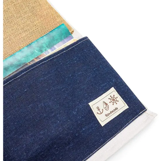 Wall Mounted Organizer with 3 Pockets for Hanging Storage (11.75 x 27 In, 2 Pack) Blue {3}