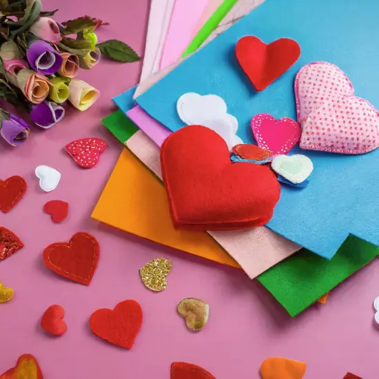 50 Pack Felt Fabric Sheets for Crafts, Sewing, Party Decorations, 8x8" (20x20cm, 25 Rainbow Colors) Multicolor {2}