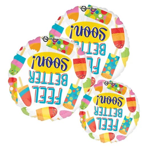 Anagram&reg; Feel Better Soon Popsicle Balloon 18 Inch {3}