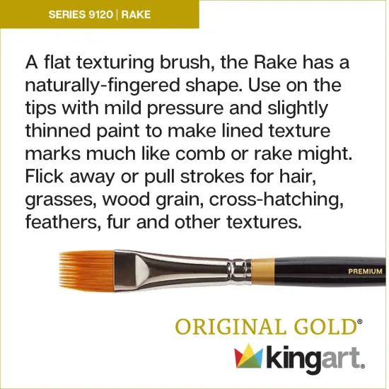 KINGART&reg; Original Gold&reg; 9120 Rake&trade; Set, 3 pc {2}