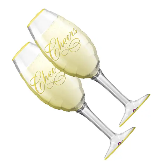 Anagram&reg; Bubbly Cheers Wine Champagne Glass 38 Inch {3}