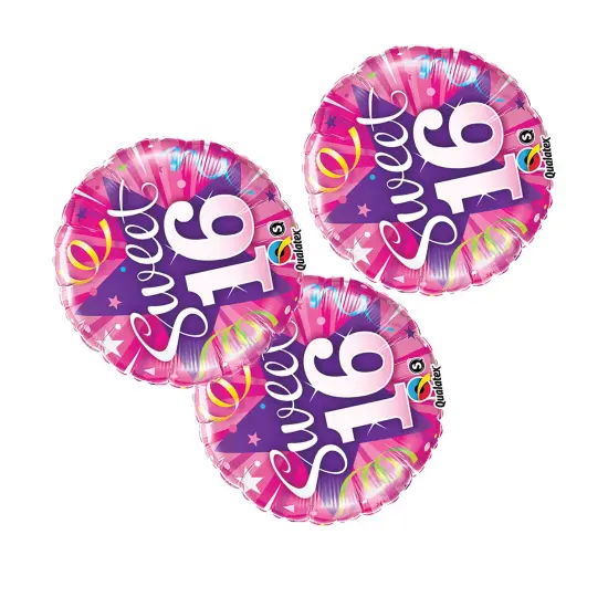 Sweet 16 Shining Star 18 Inch Foil Mylar Balloon {3}