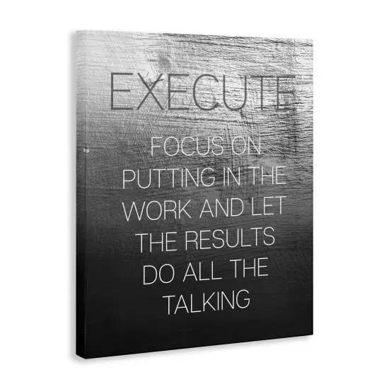 Stupell Industries Execute Motivational Definition Canvas Wall Art Design by Daphne Polselli {3}