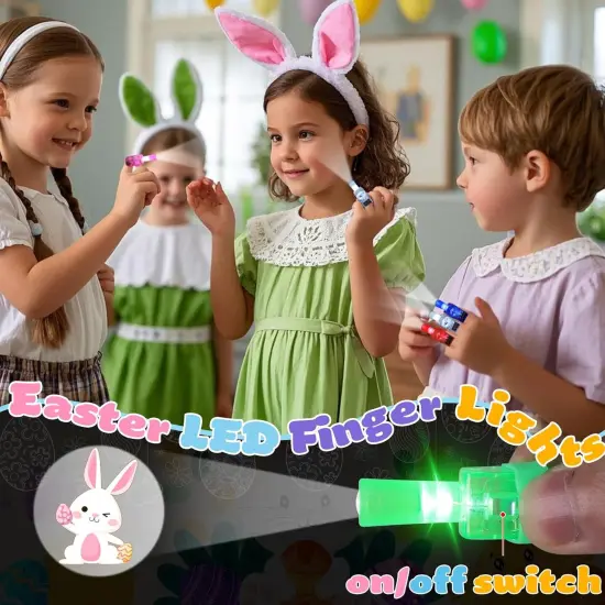 Prefilled Easter Eggs with Finger Lights Toys , 16 Pack Small Toys for Easter Egg Fillers {5}