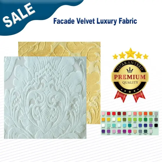 Luxury Facade Velvet Fabric 54" Wide, Soft Luxury Polyester for Drapery & Pillows Sandstone {2}