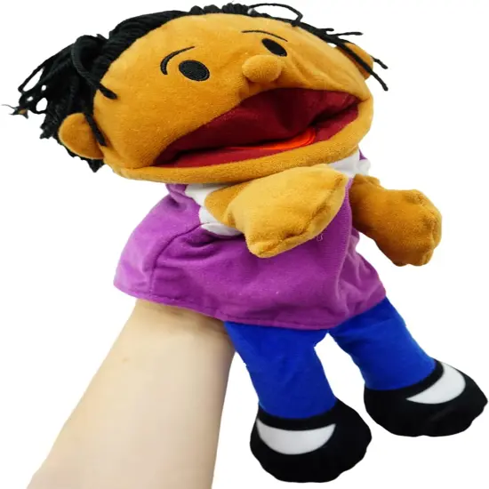 4E&rsquo;s Novelty 8 Pack Multicultural Hand Puppets for Kids with Movable Mouth&mdash;Soft Plush for Puppet Show Theater {2}