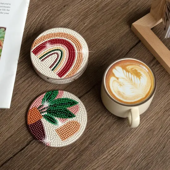6 Pcs Diamond Painting Coasters Kit {5}
