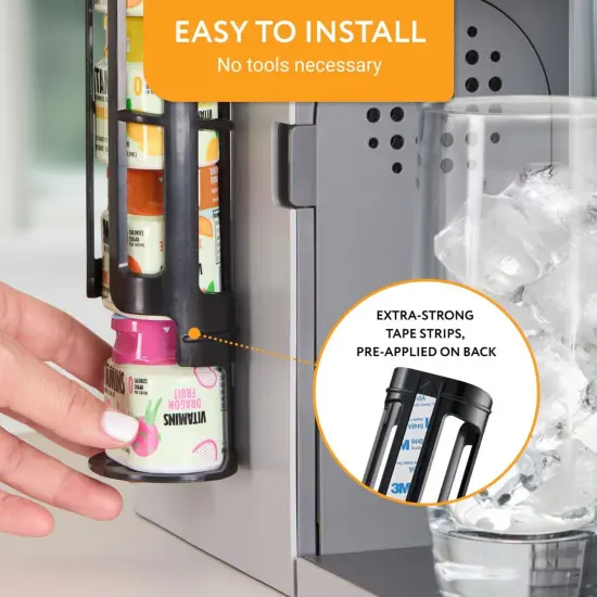 IMPRESA [Holds 12 Pods] Pod Holder Compatible with Ninja Thirsti Pods, Saves Space -- Mountable Pod Storage Holder Compatible with Ninja Thirsty Drink System {4}