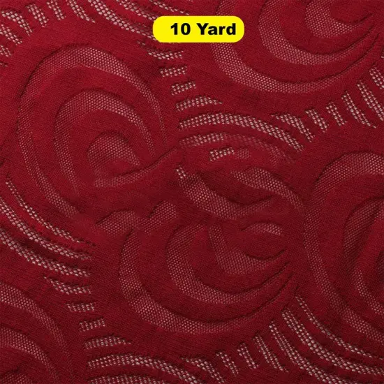 Swirl Lace 4-Way Stretch Nylon Spandex Lace in 6 Colorways Beet Red {1}