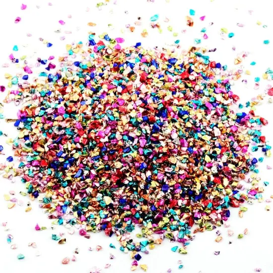 Crushed Glass Irregular Metallic Chips Sprinkles Chunky Glitter {2}
