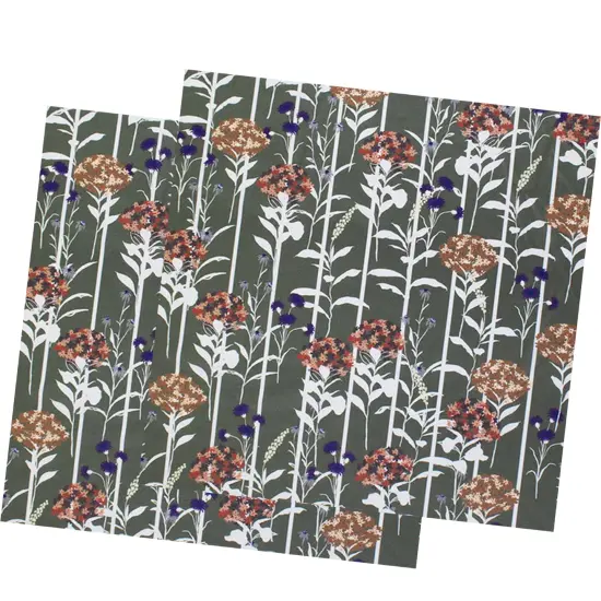 1 Yard Autumn Silhouettes Printed Spandex Fabric {7}