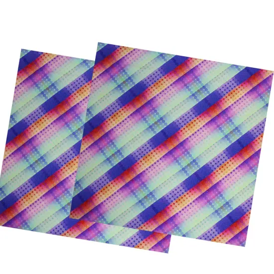Digitized Plaid Printed Spandex Fabric {4}