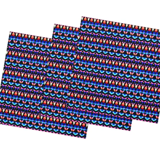 Diamond Triangle Printed Spandex Fabric {5}