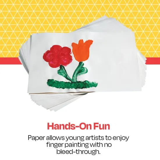 School Smart Finger Paint Paper, 60 lb, 16 x 22 Inches, White, 500 Sheets {6}