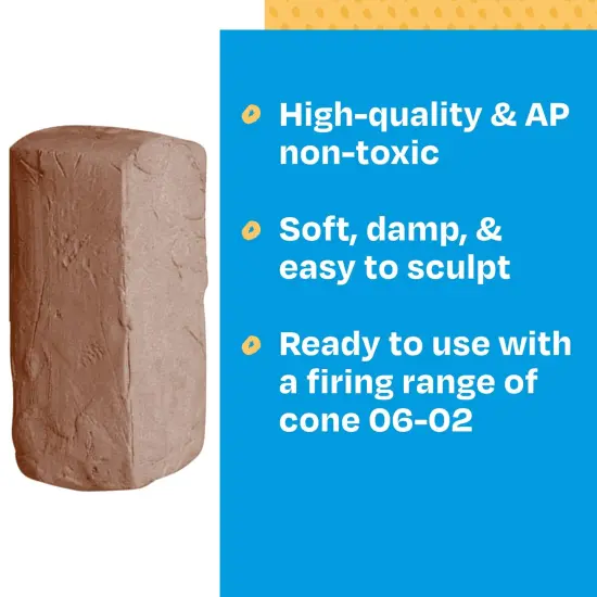 Sax Low Fire Earthenware Clay, Red, 50 Pounds {4}