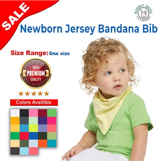 Rabbit Skins&reg; Newborn Jersey Bandana Bib - 1012 {2}
