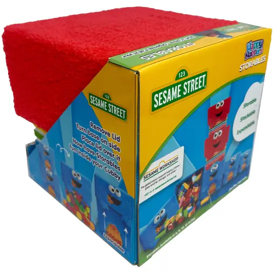 Sesame Street: Storables 10" Box - Elmo - Red Character Themed Bin, Fabric Storage Container, Opening Top Lid, Holds Toys, Books & More, Licensed {5}