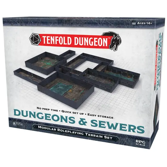 Tenfold Dungeon: Dungeons & Sewers - Modular Roleplaying Terrain Set & 5e RPG Adventure, Gale Force 9 {1}