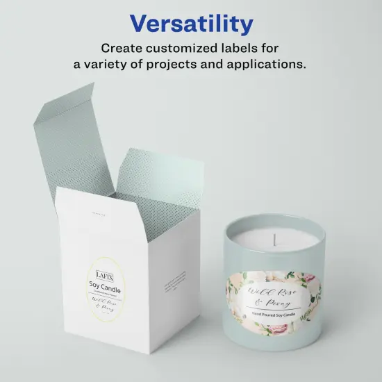 Avery Glossy White Oval Labels with Sure Feed, 3" x 5" {2}