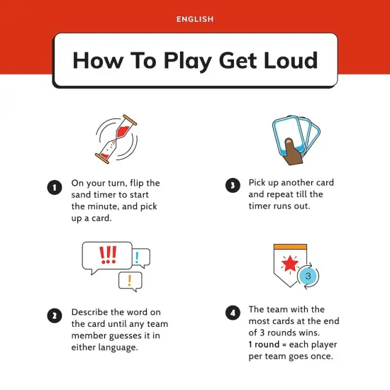 Tragos: Get Loud - The Bilingual Guessing Word Game, Celebrates Latino Culture, Act Out & Describe, Party Game, Family-Kids-Adults Age 8+, 2+ Players {6}