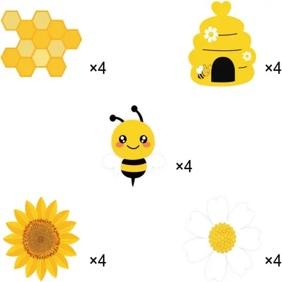 20PCS Summer Bumble Bee Hanging Swirl Decorations, Bee Party Hanging Swirls Foil Ceiling Streamers Honey Bee Themed Party Supplies {3}