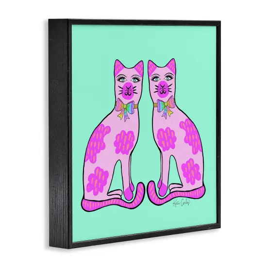 Stupell Industries Mirrored Purple Cats Framed Giclee Design by Katie Conley {3}