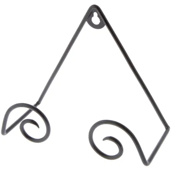 Bard's Black Wrought Iron Wall Mountable Tray or Platter Hanger, 6.25" H x 7.5" W x 3.5" D (For 9.5" - 10.5" Trays or Platters) {1}