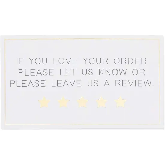 Thank You For Your Order Cards for Small Business, Gold Foil (3.5 x 2 In, 200 Pack) {5}