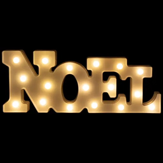 Northlight LED Lighted NOEL Christmas Marquee Wall Sign - 17" - White {1}