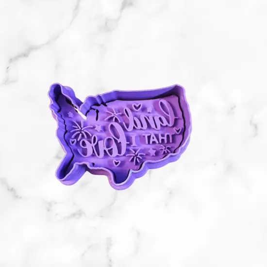 Land That I Love Cookie Cutter and Stamps {3}