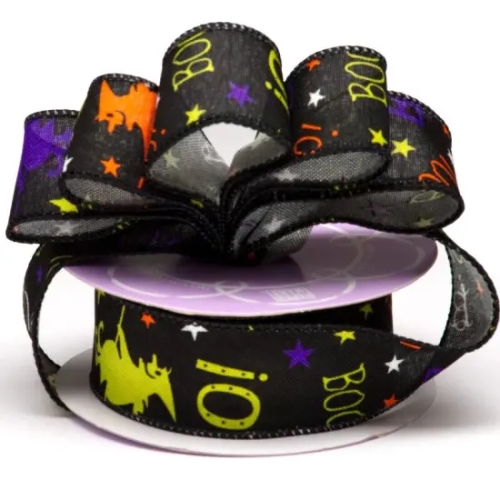 Halloween Wired Ribbon 1 1/2" W x 10 yd L 1/roll Perfect for Decorating {2}