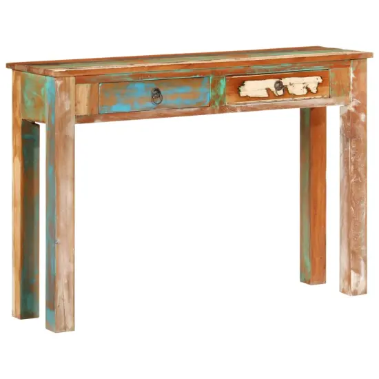 vidaXL Console Table 43.3x11.8x29.5 Solid Wood Reclaimed {1}