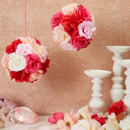 Juvale 60 Pack Silk Artificial Flowers - 6 Colors, 3 Inches, Fake Carnations for Wedding, Bridal Shower & Valentine's Day Decorations, Arts and Crafts {4}