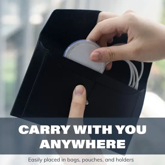 Insten 2-Pack Case Compatible with MagSafe Charger Pad, Protective Soft TPU Slim Skin Cover (Charger Not Included) Clear & Purple {6}