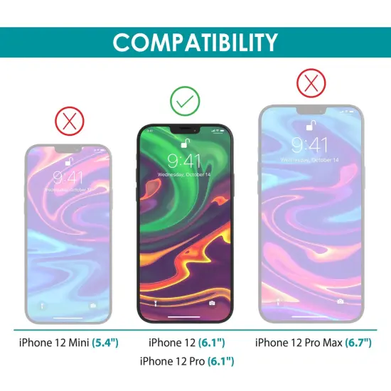 Crystal Clear Case For iPhone 12 / 12 Pro (6.1 inch), Shockproof TPU Bumper Shock-Absorbing Corners Protective Transparent Cover, by Insten {5}