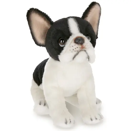 Bearington Collection Lil' Oliver The French Bulldog Stuffed Animal, 6 Inch Boston Terrier Dog Stuffed Animal, For Ages 3-14 Black {1}