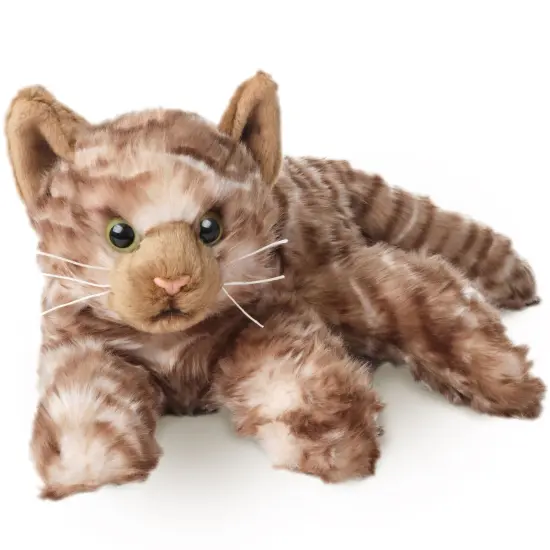 Bearington Collection Louie Cat 15 In Stuffed Animals Tabby Cat Plush Toy - Stuffed Cats That Look Real - Plushies for Kids, For Ages 3-14 Brown {1}