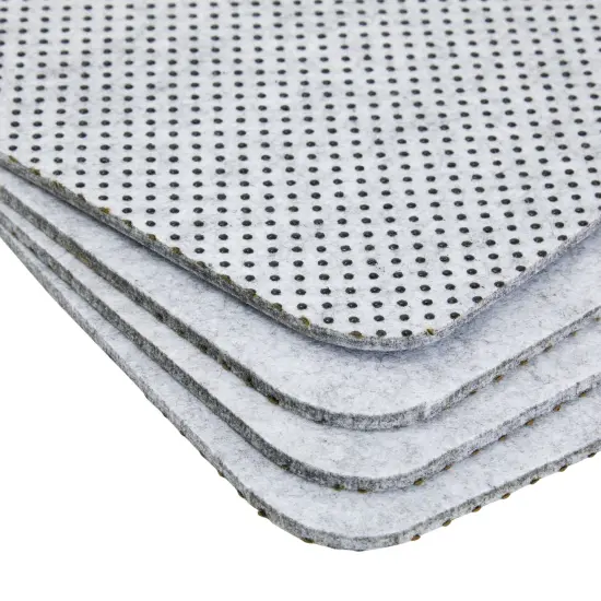 Felt Table Placemats Set of 8 for Dining Table and Kitchen Decor with Drink Coasters and Cutlery Pouches (Light Gray, 24 Pieces) Grey {4}